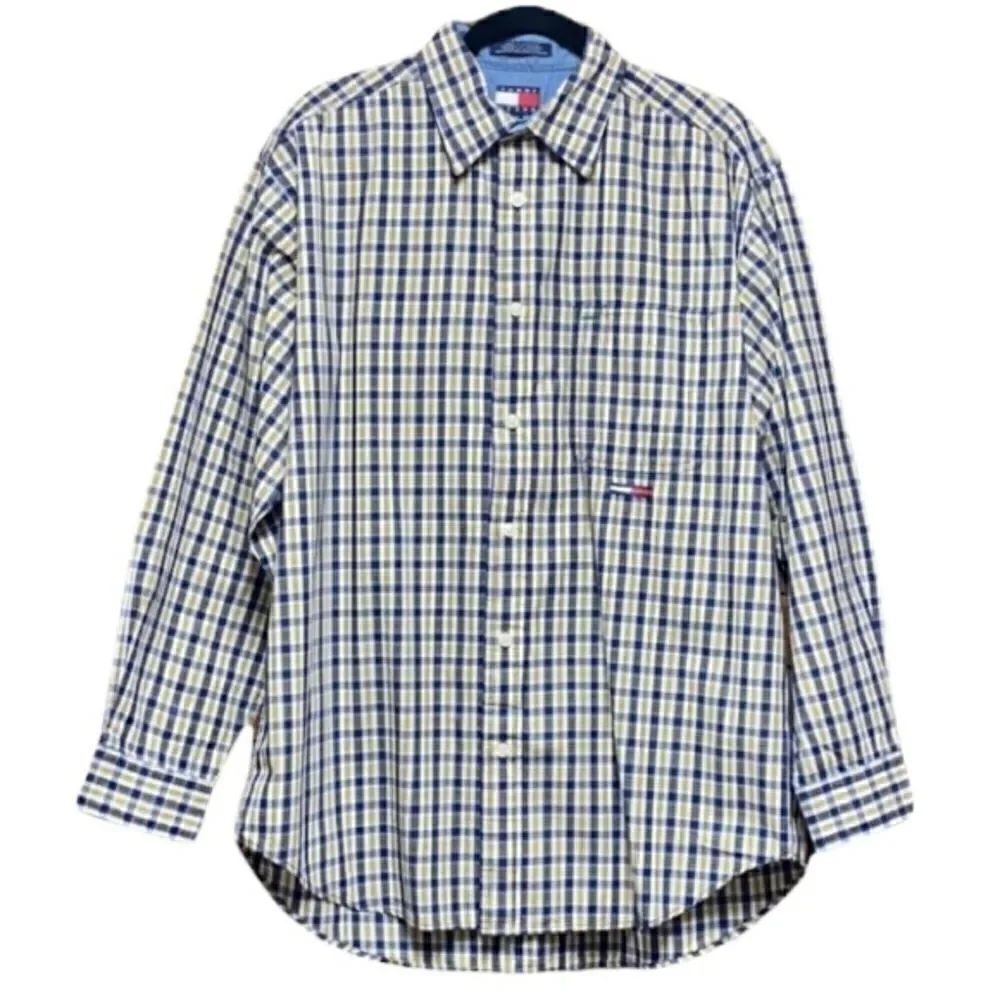 Tommy Jeans button down Blue/Yellow Plaid-Med